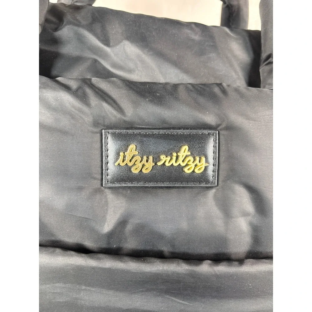 Itzy Ritzy Dream Weekender Hospital Bag Midnight Black Quilted Puffer Travel